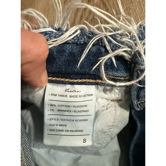 Kancan Distressed Denim Shorts, Women's size Small - Picture 3 of 5